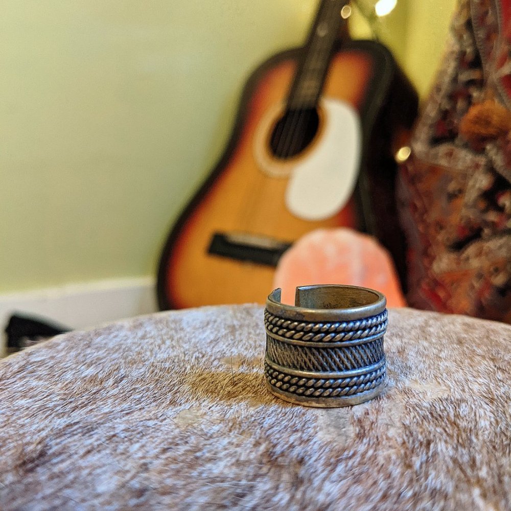 Celtic Knot Brass Statement Ring - Adjustable - image 3